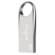 POWERTECH USB Flash Drive PT-1123, 128GB, USB 3.2, ασημί