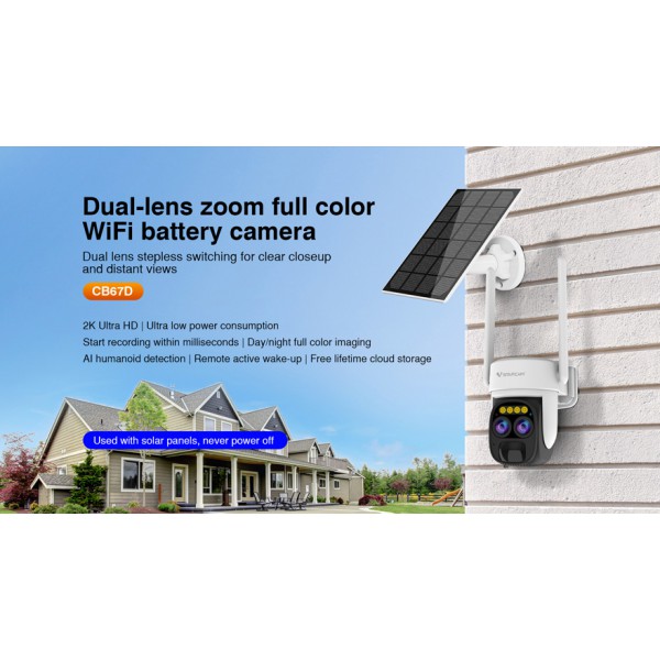 VSTARCAM smart ηλιακή κάμερα CB67D, 10000mAh, IP66, 3MP, WiFi, PTZ VSTARCAM smart ηλιακή κάμερα CB67D, 10000mAh, IP66, 3MP, WiFi, PTZ