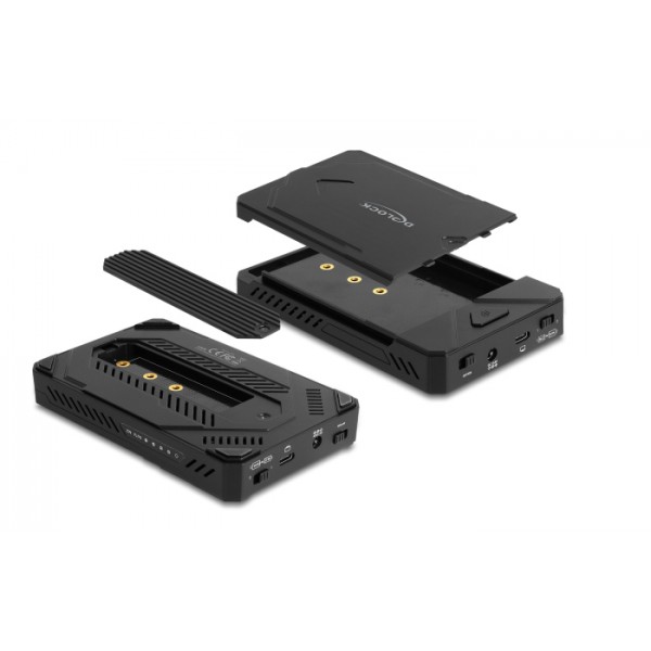 DELOCK θήκη για M.2 & 2.5" SATA SSD/HDD 42020, USB-C, λειτουργία κλώνου DELOCK θήκη για M.2 & 2.5" SATA SSD/HDD 42020, USB-C, λειτουργία κλώνου