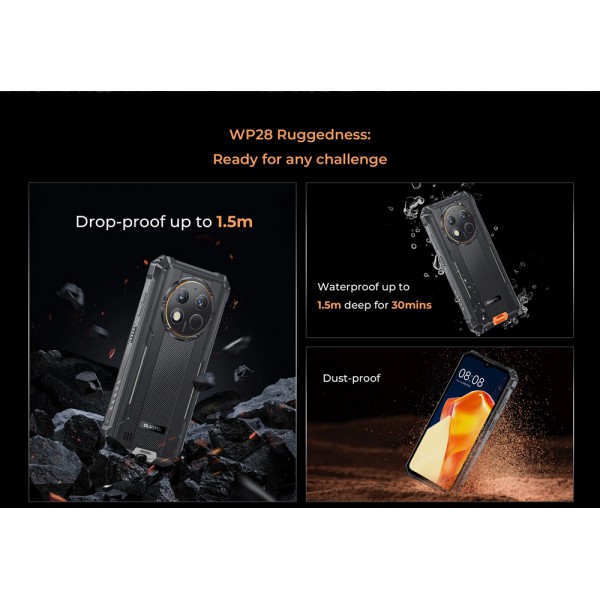 OUKITEL smartphone WP28, IP68/IP69K, 6.52", 8/256GB, 10600mAh, μαύρο OUKITEL smartphone WP28, IP68/IP69K, 6.52", 8/256GB, 10600mAh, μαύρο