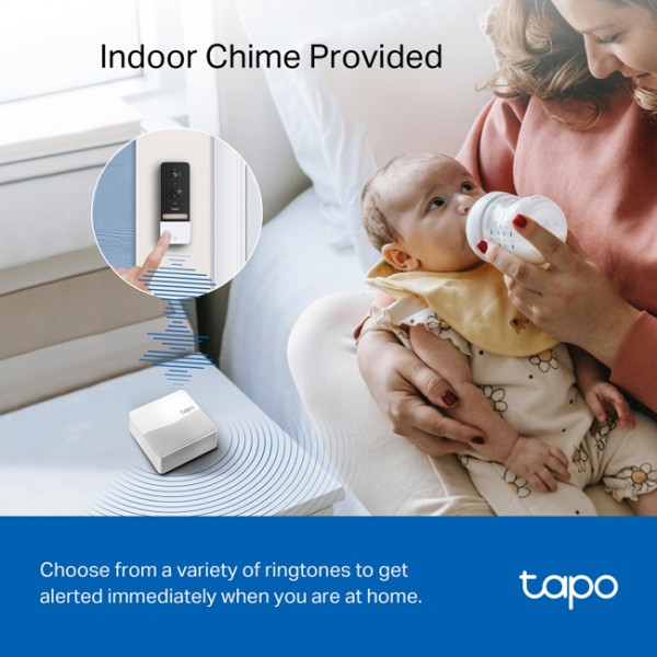 TP-LINK smart κουδούνι με κάμερα Tapo D230S1, Wi-Fi 2K, 6700mAh, Ver 1.0 TP-LINK smart κουδούνι με κάμερα Tapo D230S1, Wi-Fi 2K, 6700mAh, Ver 1.0