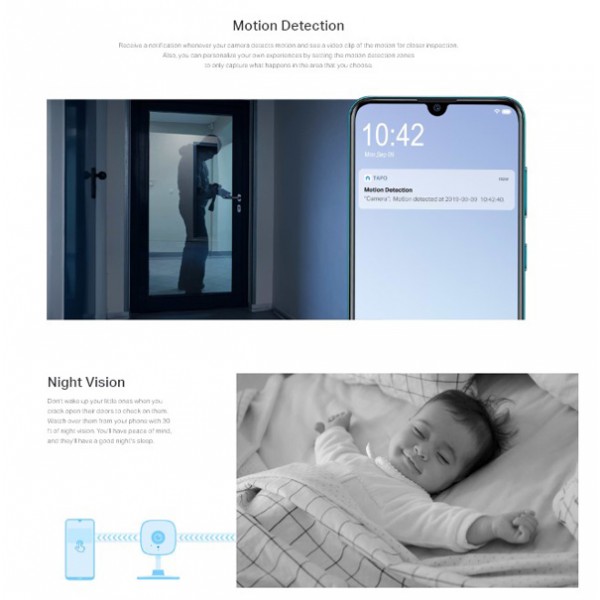 TP-LINK smart κάμερα Tapo C110, 2K, motion detection, Wi-Fi, Ver. 2.0 TP-LINK smart κάμερα Tapo C110, 2K, motion detection, Wi-Fi, Ver. 2.0