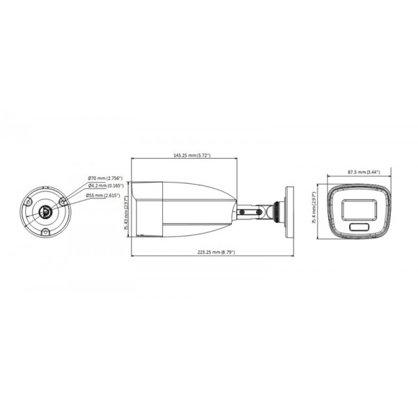 HIKVISION HIWATCH υβριδική κάμερα ColorVu HWT-B229-M, 2.8mm, 2MP, IP66 HIKVISION HIWATCH υβριδική κάμερα ColorVu HWT-B229-M, 2.8mm, 2MP, IP66
