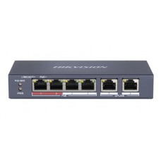 HIKVISION Unmanaged Switch DS-3E0106P-E/M, 4x PoE ports, 35W, 100Mbps