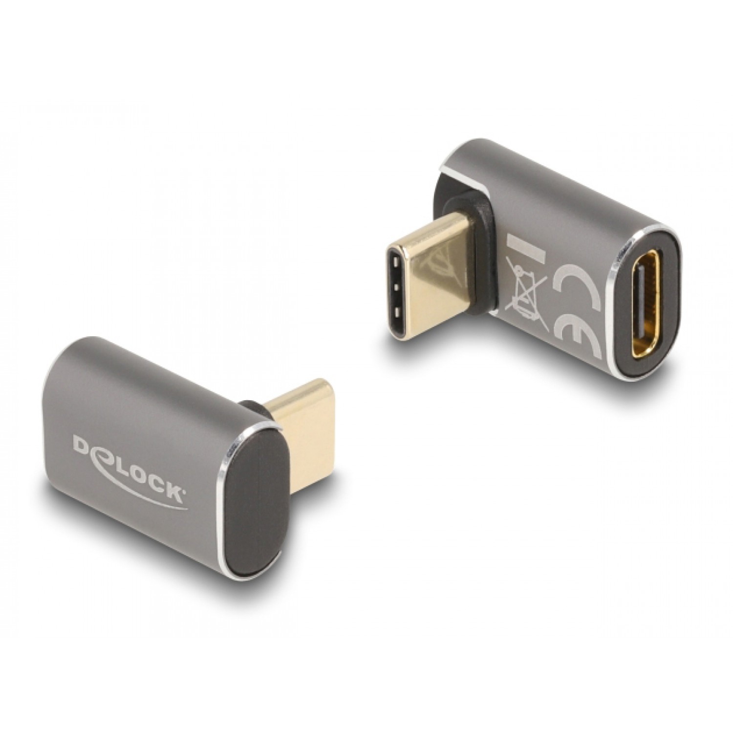 DELOCK αντάπτορας USB-C 60054, αρσενικό σε θηλυκό, 100W, 40Gbps, γκρι DELOCK αντάπτορας USB-C 60054, αρσενικό σε θηλυκό, 100W, 40Gbps, γκρι