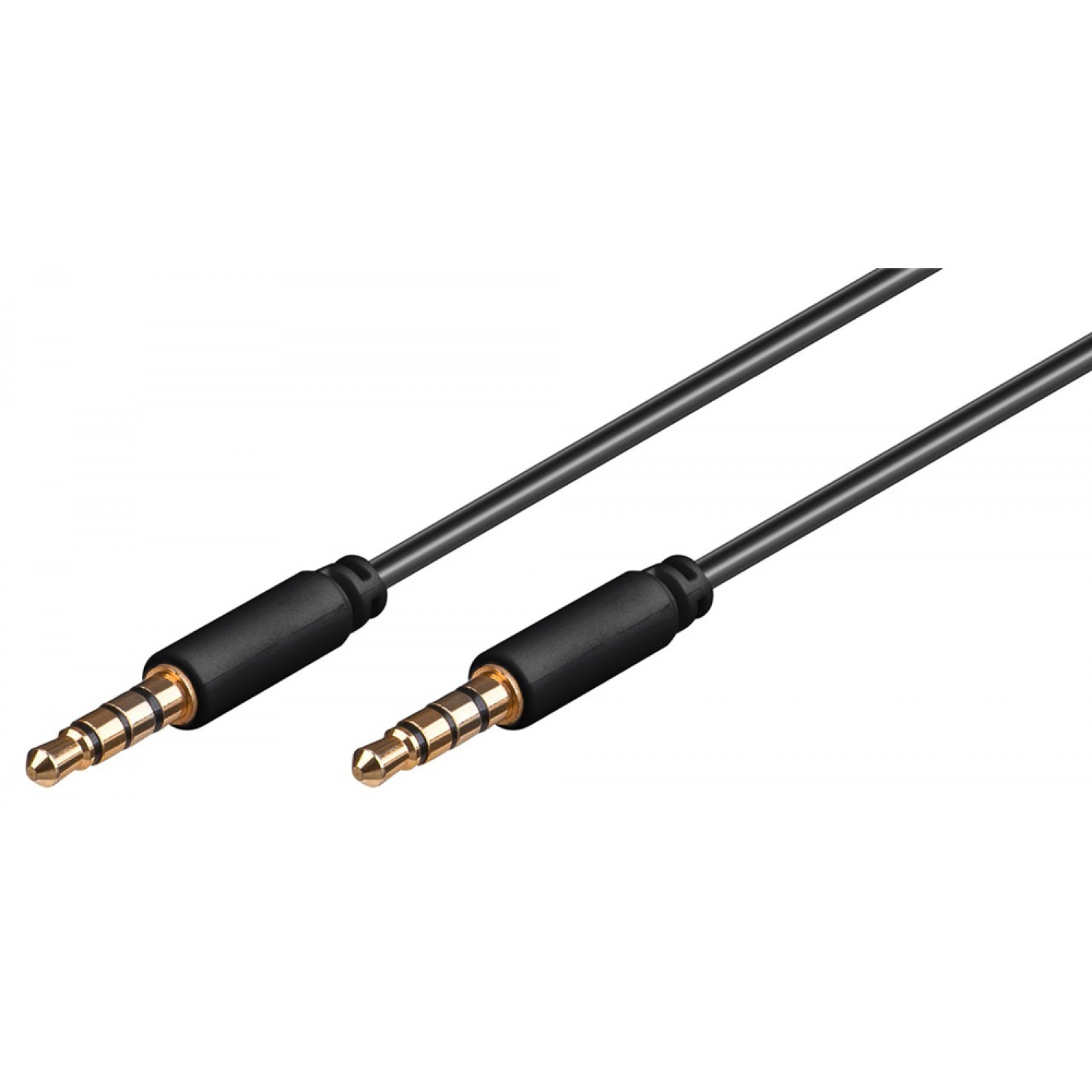GOOBAY καλωδίου ήχου 3.5mm 63826, 4-pin, slim, CU, 1m, μαύρο GOOBAY καλωδίου ήχου 3.5mm 63826, 4-pin, slim, CU, 1m, μαύρο