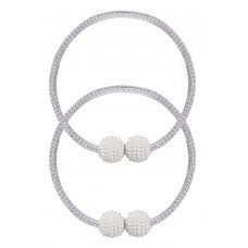 ROXXANI δέστρα κουρτίνας RXN-0024, μαγνητική, 43cm, γκρι, 2τμχ