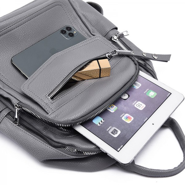 ROXXANI γυναικεία τσάντα πλάτης LBAG-0024, γκρι