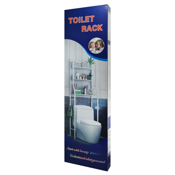 Ραφιέρα μπάνιου HUH-0134 με 3 ράφια, μεταλλική, λευκή Ραφιέρα μπάνιου HUH-0134 με 3 ράφια, μεταλλική, λευκή