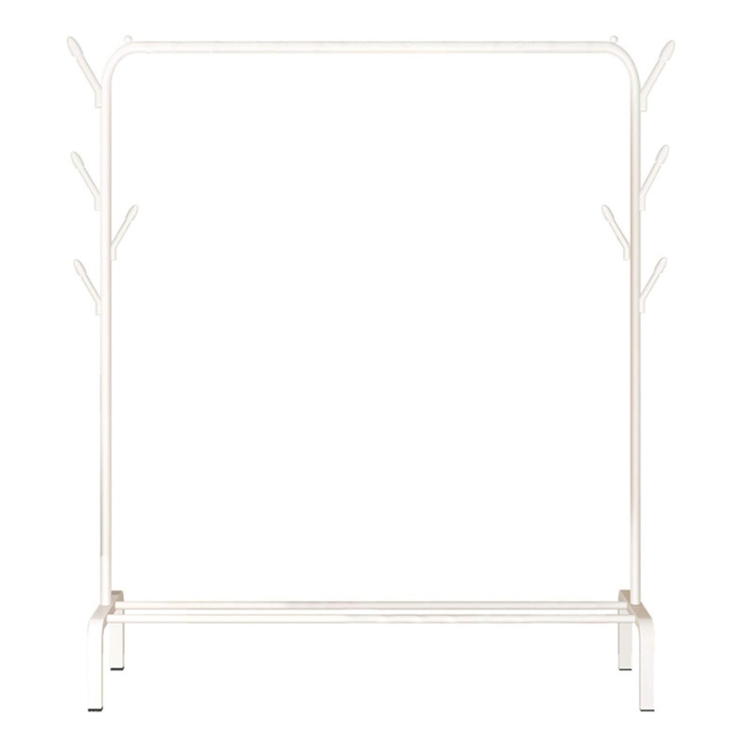 Κρεμάστρα δαπέδου HUH-0127, μεταλλική, 110x40x150cm, λευκή