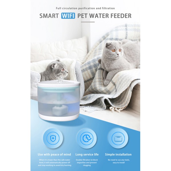 BRUNO smart ποτίστρα για κατοικίδια BRN-0150 αυτόματη, WiFi, 2.5L, λευκή BRUNO smart ποτίστρα για κατοικίδια BRN-0150 αυτόματη, WiFi, 2.5L, λευκή