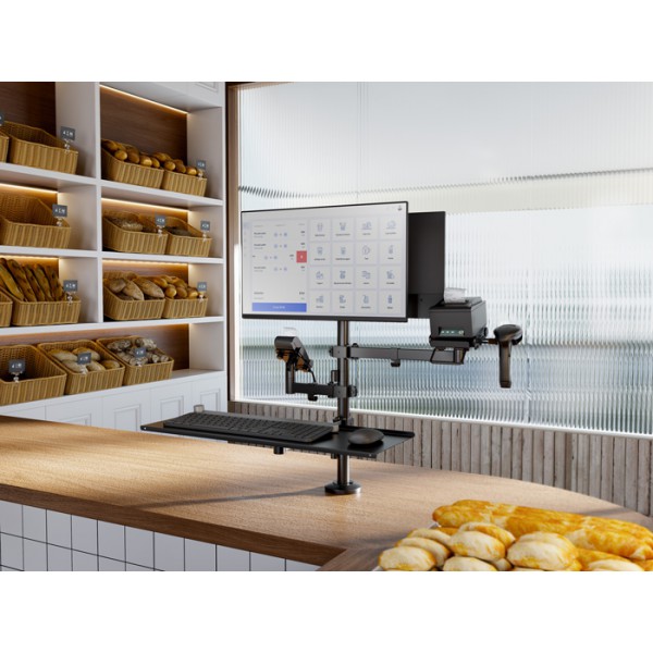 BRATECK βάση γραφείου PMM-02LD για 2x οθόνες 17"-32"/POS/πληκτρολόγιο BRATECK βάση γραφείου PMM-02LD για 2x οθόνες 17"-32"/POS/πληκτρολόγιο