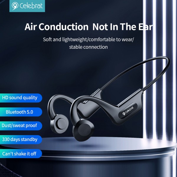 CELEBRAT open earphones SE3, Bluetooth 5.0, 180mAh, Φ16mm, μαύρα CELEBRAT open earphones SE3, Bluetooth 5.0, 180mAh, Φ16mm, μαύρα