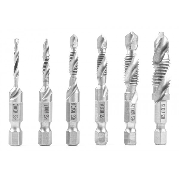 AMIO σετ τρυπάνια πολλαπλών χρήσεων 03272, M3/M4/M5/M6/M8/M10, 6τμχ AMIO σετ τρυπάνια πολλαπλών χρήσεων 03272, M3/M4/M5/M6/M8/M10, 6τμχ