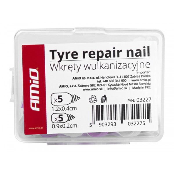 AMIO βίδες επισκευής ελαστικών 03227, 10τμχ