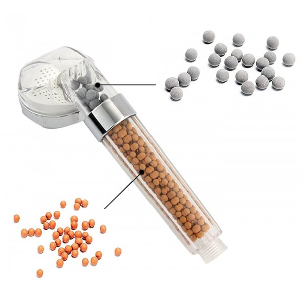 Τηλέφωνο μπάνιου AG789 με φίλτρο, universal, ασημί & διάφανο