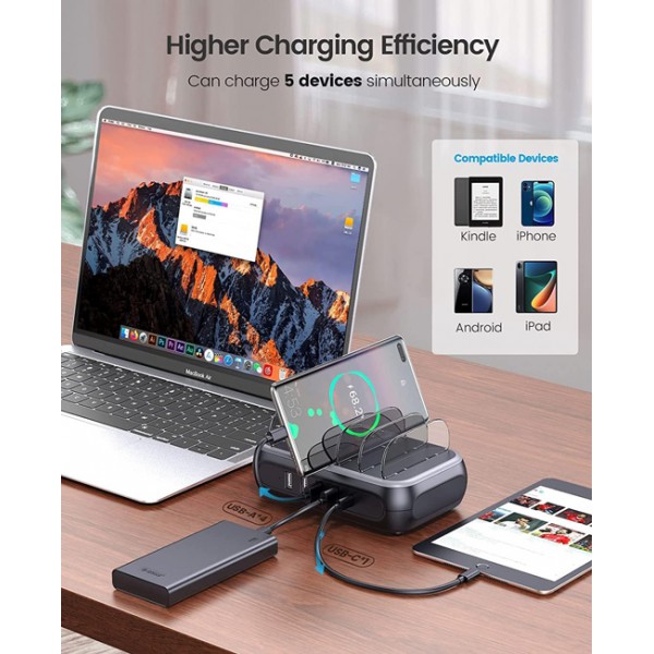 ORICO USB σταθμός φόρτισης APD-4U1C, 5x USB, 50W, μαύρος ORICO USB σταθμός φόρτισης APD-4U1C, 5x USB, 50W, μαύρος