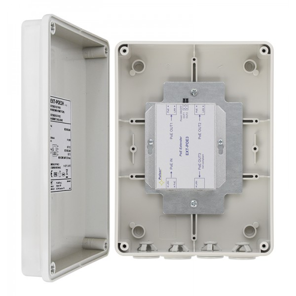 PULSAR extender EXT-POE3H με κυτίο, PoE, IP56 PULSAR extender EXT-POE3H με κυτίο, PoE, IP56
