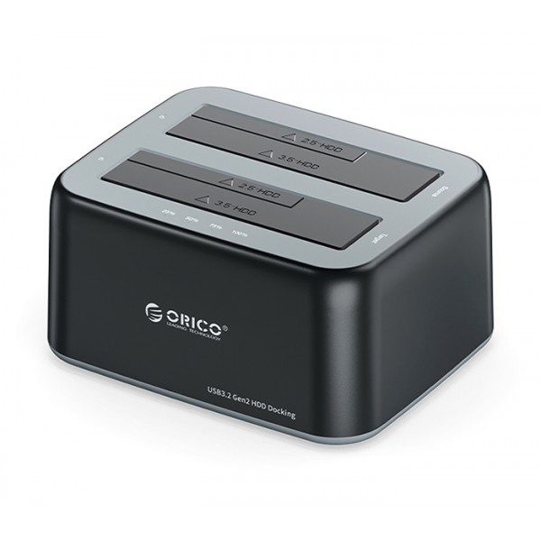 ORICO docking station 6829C3, 2x 2.5/3.5" HDD/SSD, 10Gbps, μαύρο ORICO docking station 6829C3, 2x 2.5/3.5" HDD/SSD, 10Gbps, μαύρο