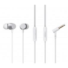 CELEBRAT earphones με μικρόφωνο D10, 3.5mm, 1.2m, λευκά
