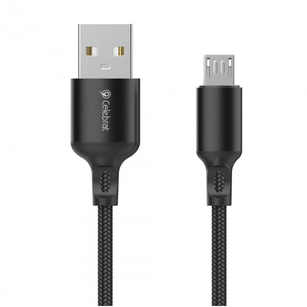 CELEBRAT καλώδιο Micro USB σε USB CB-32, 2.1A, 1m, μαύρο CELEBRAT καλώδιο Micro USB σε USB CB-32, 2.1A, 1m, μαύρο