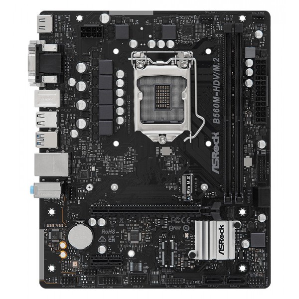 ASROCK μητρική B560M-HDV/M.2, 2x DDR4, s1200, USB 3.2, mATX ASROCK μητρική B560M-HDV/M.2, 2x DDR4, s1200, USB 3.2, mATX