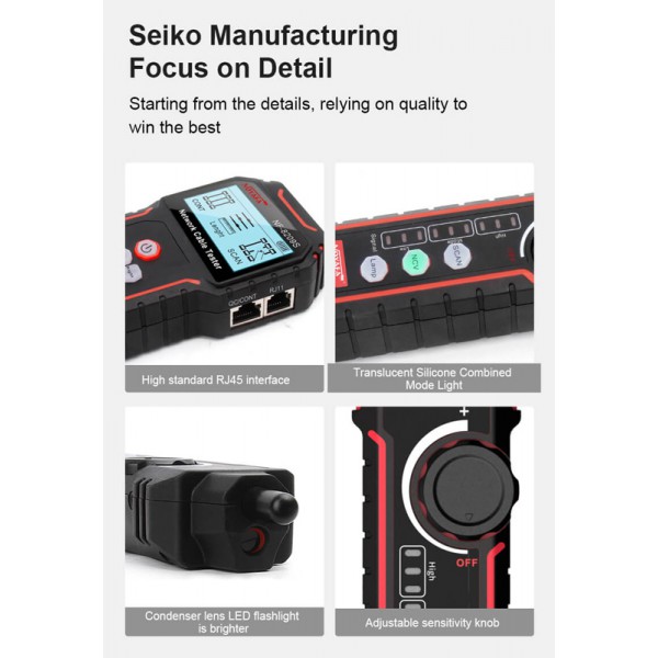 NOYAFA tester καλωδίων δικτύου NF-8209S για RJ45 PoE NOYAFA tester καλωδίων δικτύου NF-8209S για RJ45 PoE