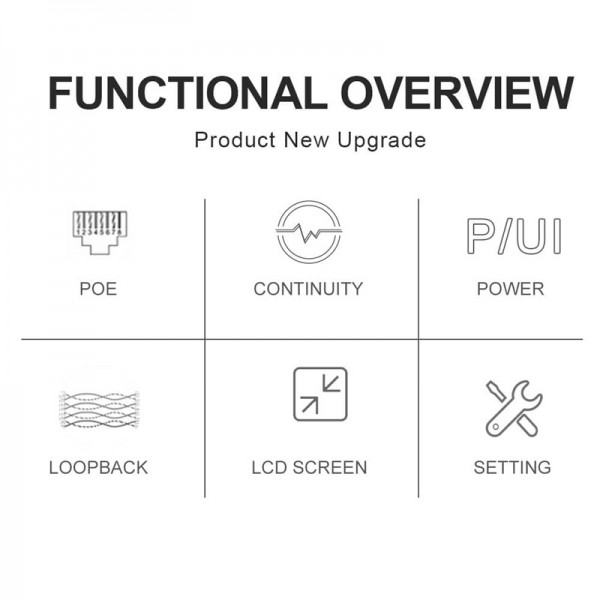 NOYAFA tester καλωδίων δικτύου NF-488 για RJ45 PoE NOYAFA tester καλωδίων δικτύου NF-488 για RJ45 PoE