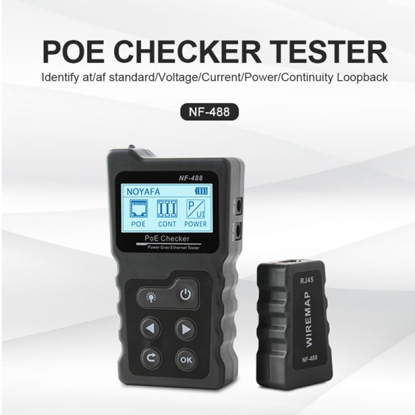 NOYAFA tester καλωδίων δικτύου NF-488 για RJ45 PoE NOYAFA tester καλωδίων δικτύου NF-488 για RJ45 PoE