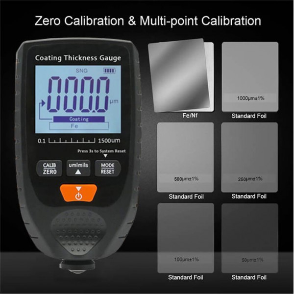 NOYAFA ψηφιακός μετρητής πάχους χρώματος GM998 NOYAFA ψηφιακός μετρητής πάχους χρώματος GM998