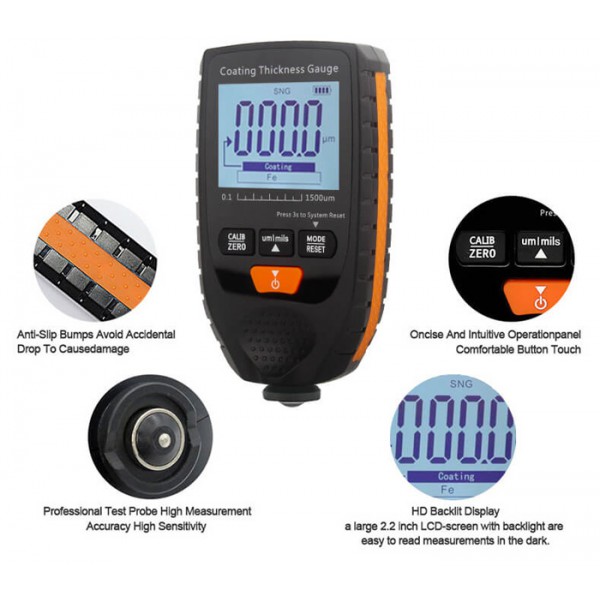 NOYAFA ψηφιακός μετρητής πάχους χρώματος GM998 NOYAFA ψηφιακός μετρητής πάχους χρώματος GM998