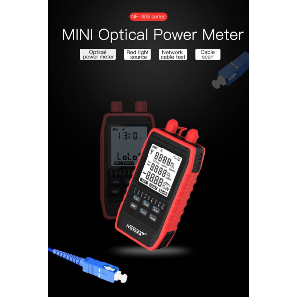 NOYAFA tester καλωδίων οπτικής ίνας NF-908L, 850-1625nm, -60~8dBm NOYAFA tester καλωδίων οπτικής ίνας NF-908L, 850-1625nm, -60~8dBm