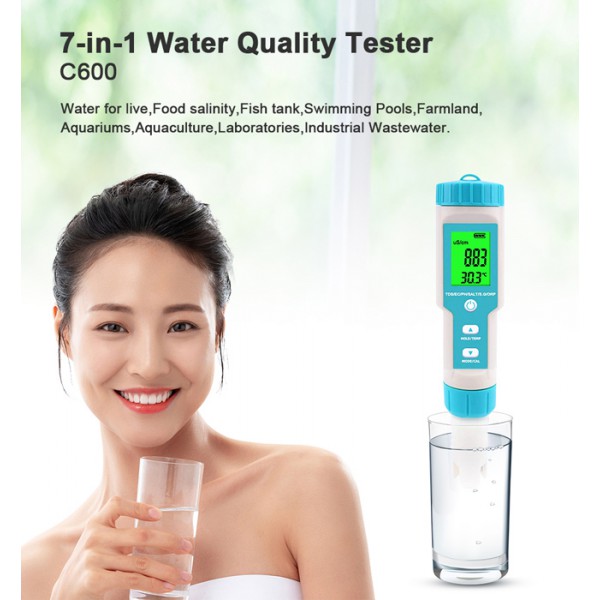 NOYAFA tester ποιότητας νερού C-600, TDS/EC/PH/SALT/S.G/ORP/0-60 °C NOYAFA tester ποιότητας νερού C-600, TDS/EC/PH/SALT/S.G/ORP/0-60 °C