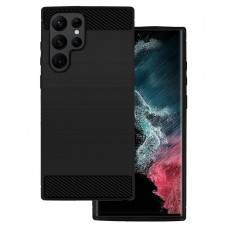 POWERTECH θήκη Carbon MOB-1876 για Samsung Galaxy S23 Ultra, μαύρη