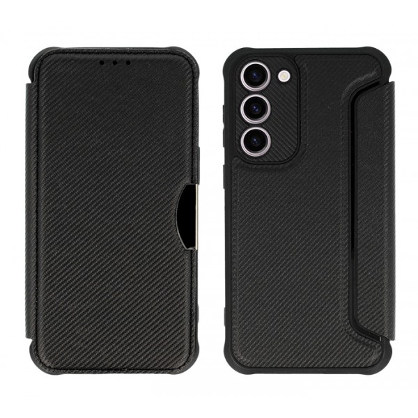 POWERTECH θήκη Razor Carbon MOB-1907 για Samsung Galaxy S23, μαύρη POWERTECH θήκη Razor Carbon MOB-1907 για Samsung Galaxy S23, μαύρη