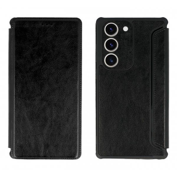 POWERTECH θήκη Razor Leather MOB-1913 για Samsung Galaxy S23 Plus, μαύρη POWERTECH θήκη Razor Leather MOB-1913 για Samsung Galaxy S23 Plus, μαύρη