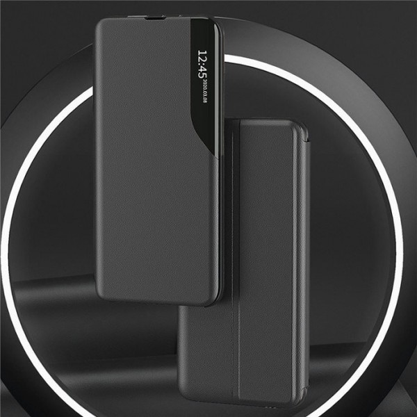 POWERTECH θήκη Smart view MOB-1917 για Samsung S23 Ultra, μαύρη