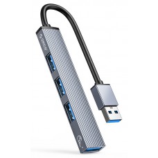 ORICO USB hub AH-A13, 4x θυρών, 5Gbps, USB σύνδεση, γκρι