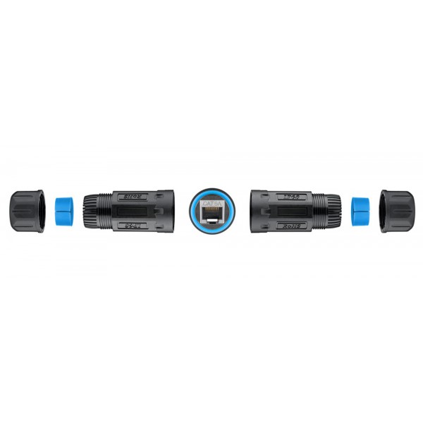 GOOBAY αδιάβροχος σύνδεσμος RJ45 Cat 6A 59582, IP68, μαύρος GOOBAY αδιάβροχος σύνδεσμος RJ45 Cat 6A 59582, IP68, μαύρος