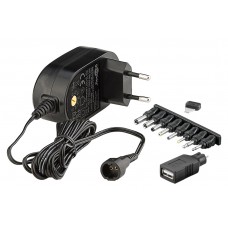 GOOBAY επιτοίχιος φορτιστής 59029, 3V-12V, 18W/1.5A, 9 tips