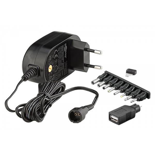 GOOBAY επιτοίχιος φορτιστής 59029, 3V-12V, 18W/1.5A, 9 tips GOOBAY επιτοίχιος φορτιστής 59029, 3V-12V, 18W/1.5A, 9 tips