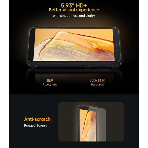 OUKITEL smartphone WP20 Pro, IP68/IP69K, 5.93" 4/64GB 6300mAh, πορτοκαλί