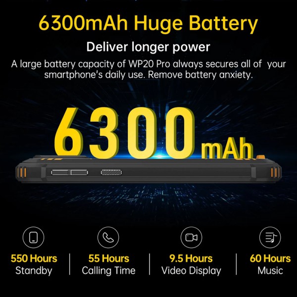 OUKITEL smartphone WP20 Pro, IP68/IP69K, 5.93" 4/64GB 6300mAh, πορτοκαλί