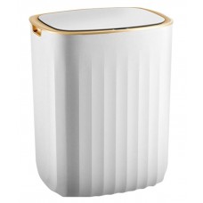 Κάδος απορριμμάτων HUH-0147, αυτόματο άνοιγμα, 12lt, λευκός