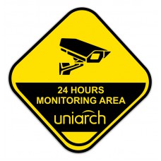UNIARCH αυτοκόλλητο προειδοποίησης παρακολούθησης χώρου HW200227, 19.5cm