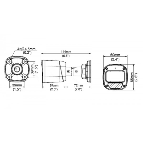 UNIARCH IP κάμερα IPC-B125-APF28, 2.8mm, 5MP, IP67, PoE, IR έως 30m