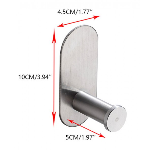 Κρεμάστρα τοίχου HUH-0144 για μπάνιο, μεταλλική, 4.5x5x10cm, 42gr, ασημί Κρεμάστρα τοίχου HUH-0144 για μπάνιο, μεταλλική, 4.5x5x10cm, 42gr, ασημί