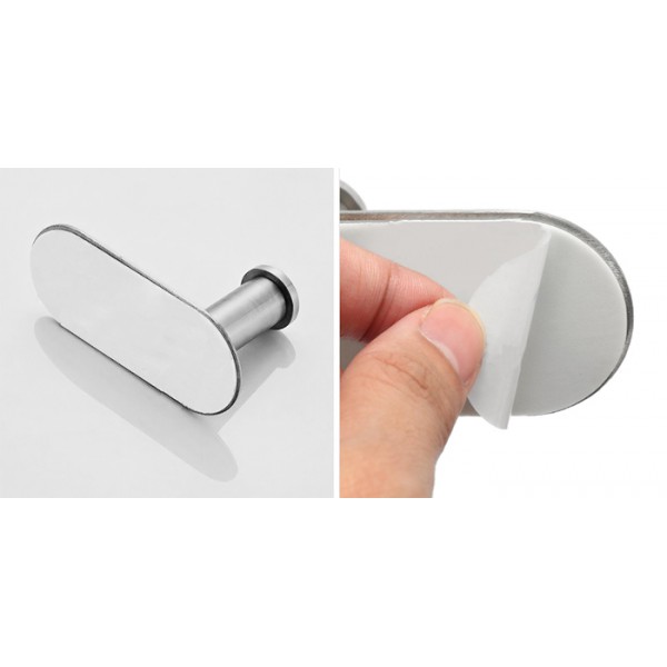 Κρεμάστρα τοίχου HUH-0144 για μπάνιο, μεταλλική, 4.5x5x10cm, 42gr, ασημί Κρεμάστρα τοίχου HUH-0144 για μπάνιο, μεταλλική, 4.5x5x10cm, 42gr, ασημί