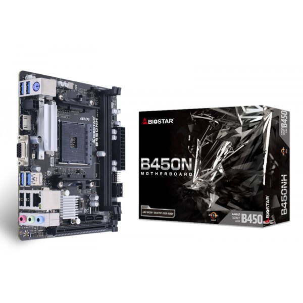 BIOSTAR μητρική B450NH, 2x DDR4, AM4, MiniITX, GbE LAN, Ver. 6.0 BIOSTAR μητρική B450NH, 2x DDR4, AM4, MiniITX, GbE LAN, Ver. 6.0
