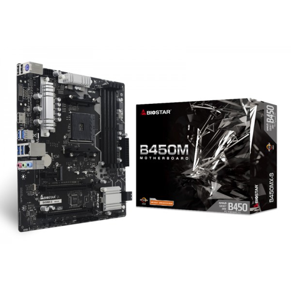 BIOSTAR μητρική B450MX-S, 4x DDR4, AM4, uATX, GbE LAN, 7.1CH, Ver. 6.0 BIOSTAR μητρική B450MX-S, 4x DDR4, AM4, uATX, GbE LAN, 7.1CH, Ver. 6.0